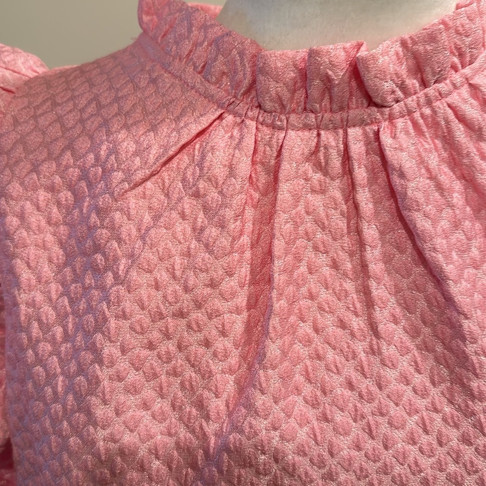 NWT THML Pink Flutter Sleeve Dress Sz L - Picture 3 of 8